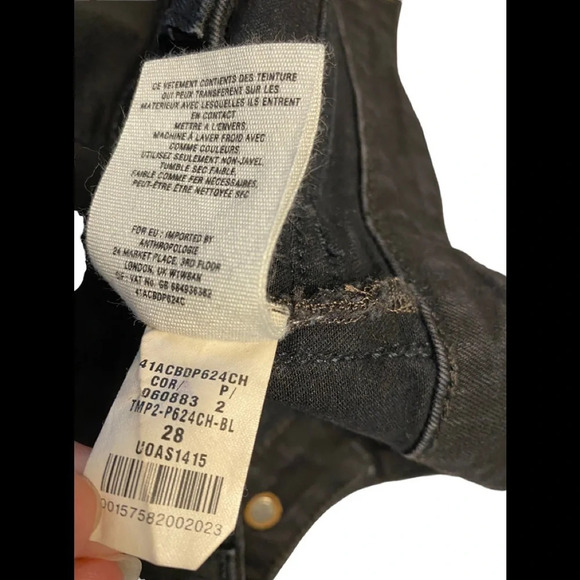 Anthropologie Pilcro and The Letterpress Serif Moto Black Legging Jeans - Picture 13 of 15